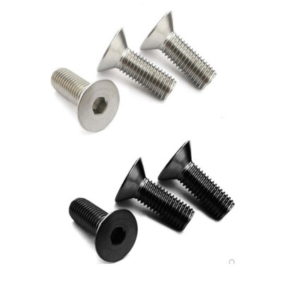 Factory Supply Din7991 M2 M2.5 M3 M4 M5 M6 Stainless Steel 304 Black Hex Socket Flat Countersunk Head Screw M6*20