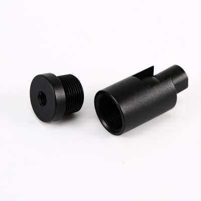 Custom CNC Machining aluminum precision turned aluminum parts with black anodizing