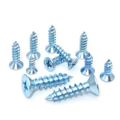 M6 zinc plated flat hex socket head self tapping screws