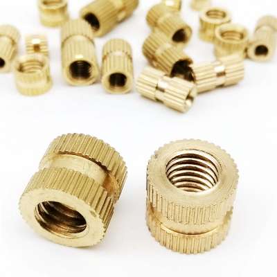 Custom All Sizes Wholesale Copper Insert M2.5 M5 M12 Brass Insert Nut Threaded Brass Nut