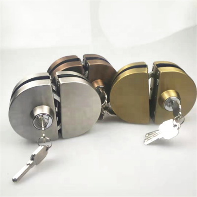 Stainless Steel Frameless Round Cylinder Glass Door Lock